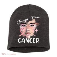 Stronger Than Cancer Girl Short Acrylic Beanie thumb 0