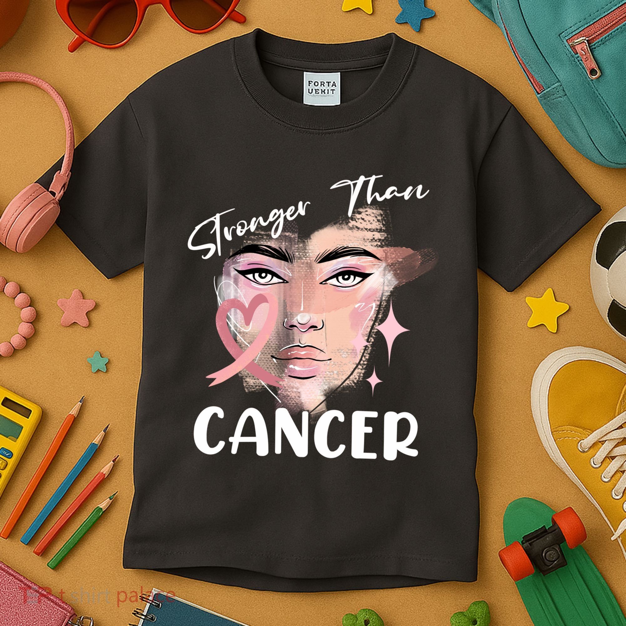 Stronger Than Cancer Girl Kids T-Shirt