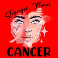 Stronger Than Cancer Girl Santa Hat thumb 1