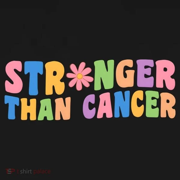 Stronger Than Cancer Awareness Colorful Women's Hoodie