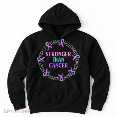 Stronger Than Cancer Thyroid Cancer Hoodie