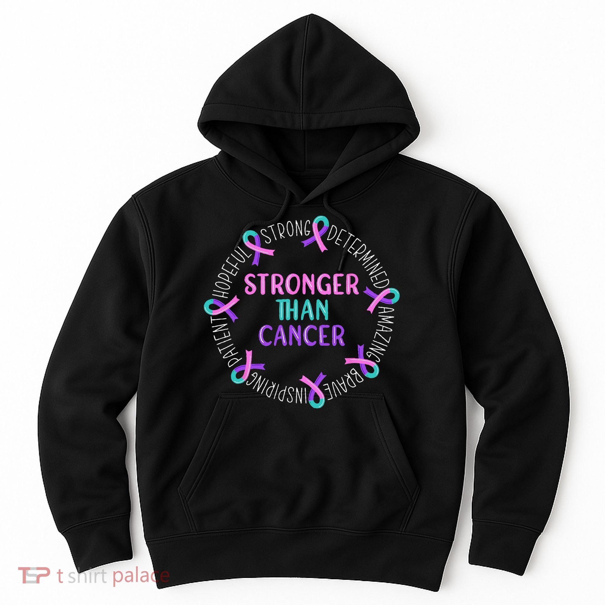 Stronger Than Cancer Thyroid Cancer Hoodie