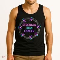 Stronger Than Cancer Thyroid Cancer Tank Top thumb 3
