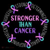 Stronger Than Cancer Thyroid Cancer Kids Sweatshirt thumb 2