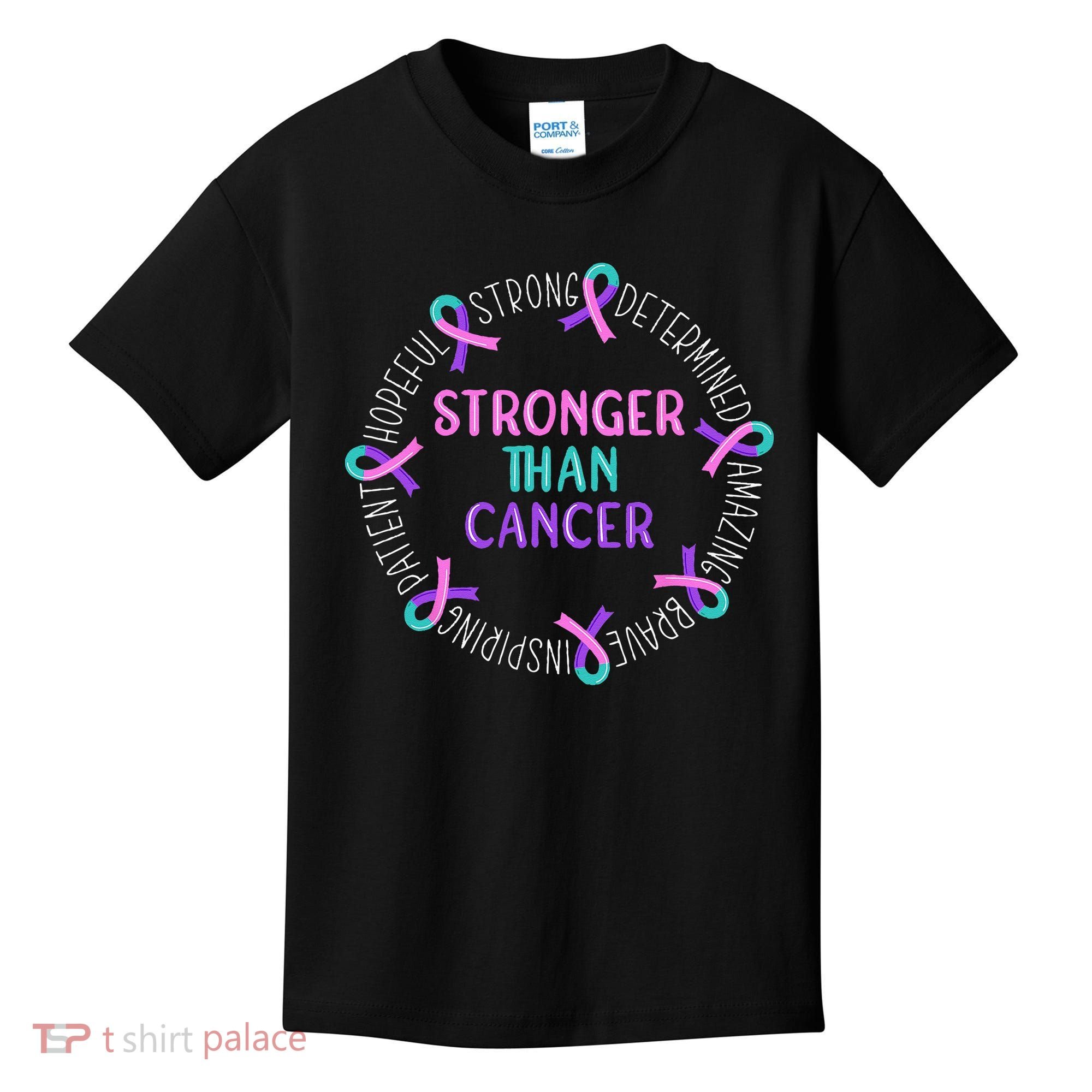 Stronger Than Cancer Thyroid Cancer Kids T-Shirt