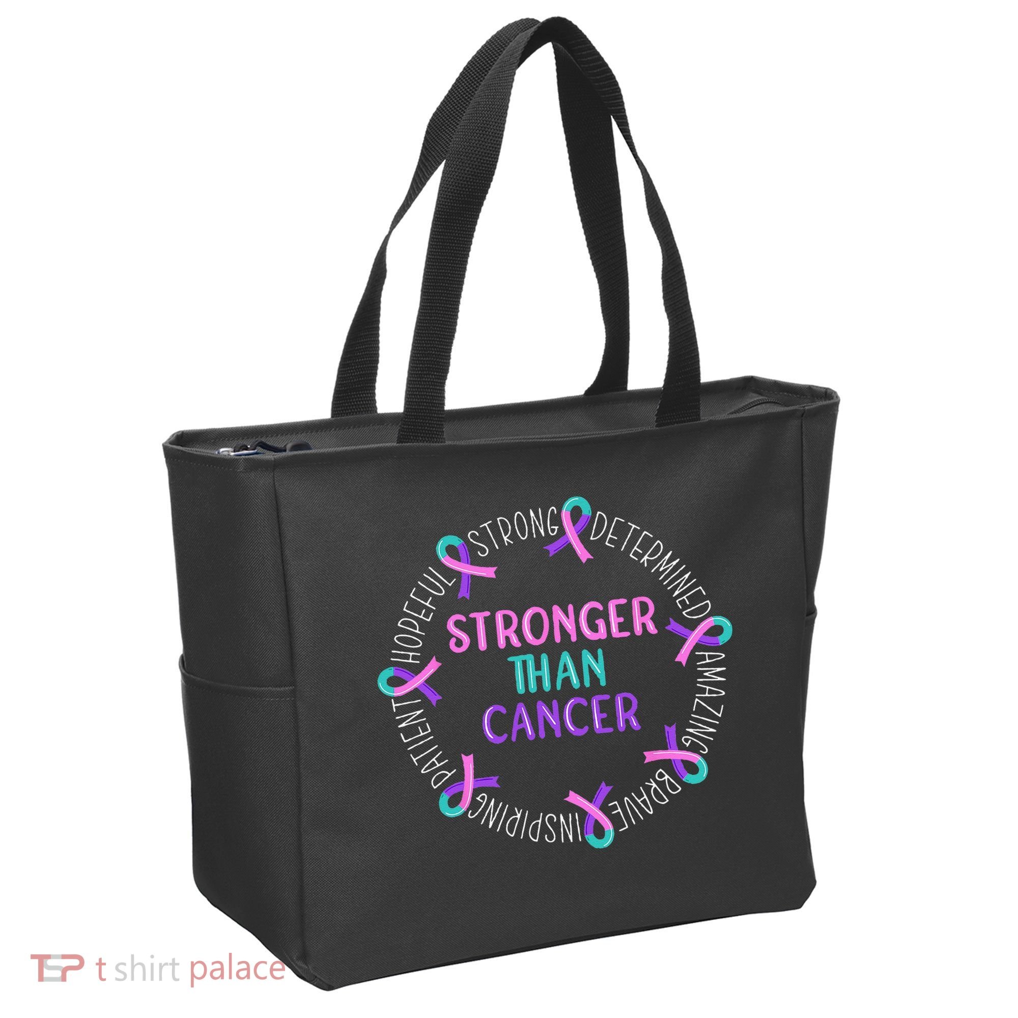 Stronger Than Cancer Thyroid Cancer Tote Bag