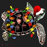 Sea Turtle Christmas Lights Funny Santa Hat Merry Christmas Beanie thumb 2