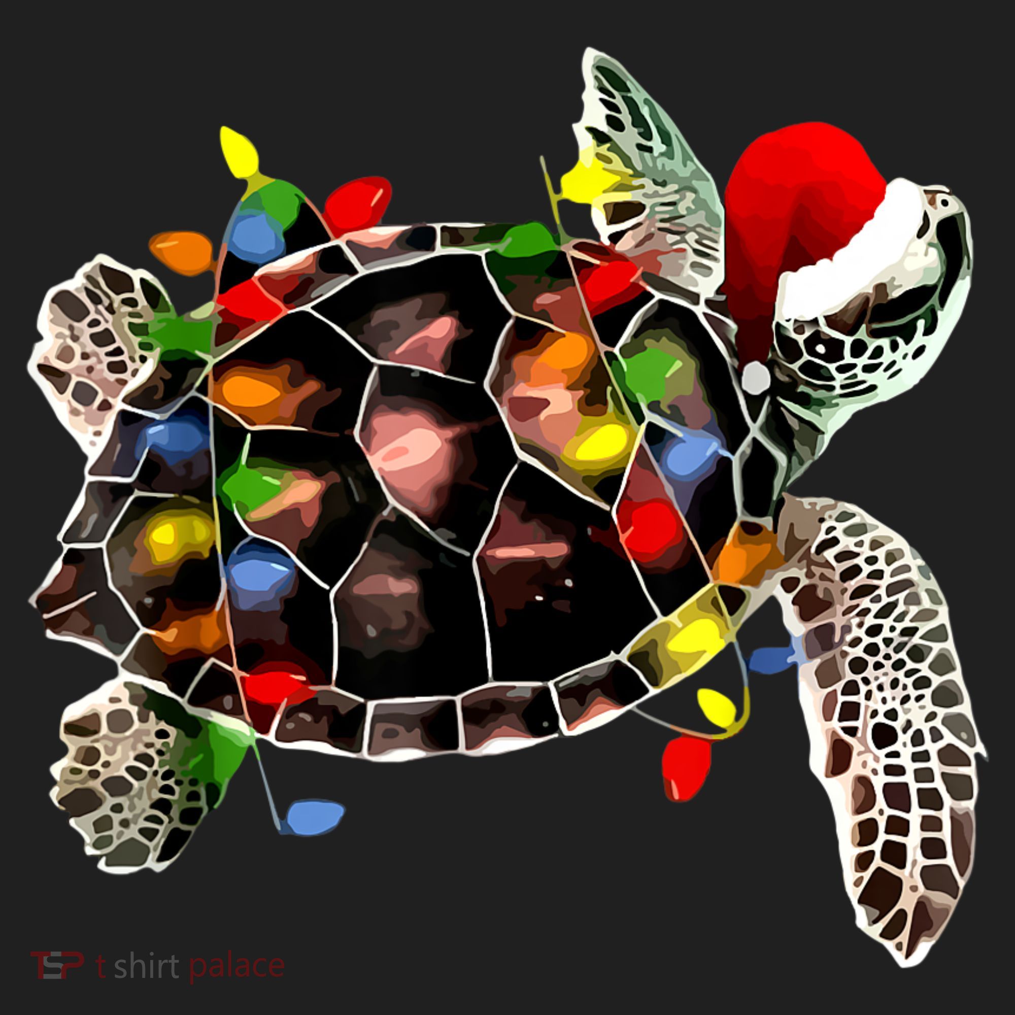 Sea Turtle Christmas Lights Funny Santa Hat Merry Christmas Beanie