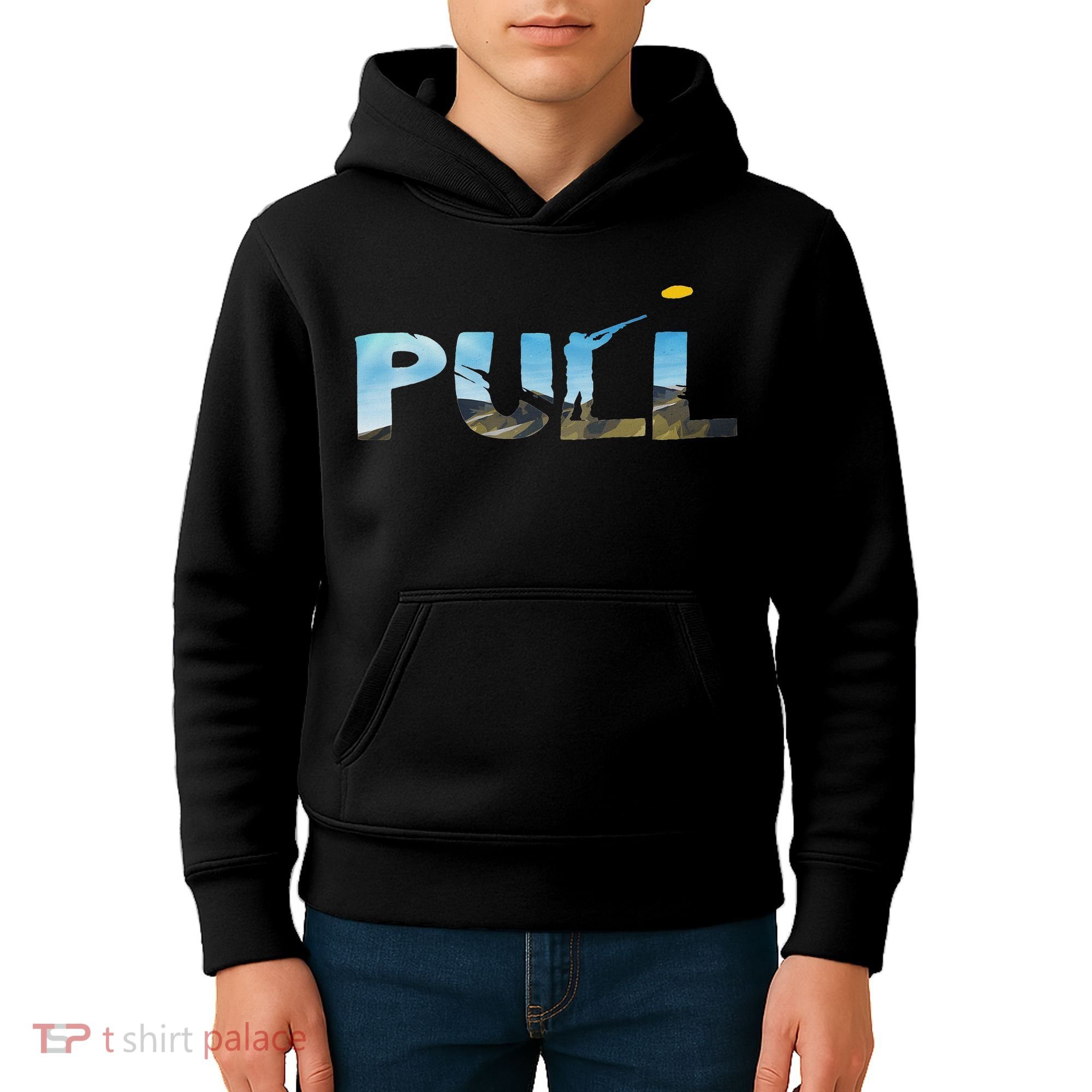 Skeet Trap Clay Pull Skeet Shooting Shooter Clay Shooting Kids Hoodie