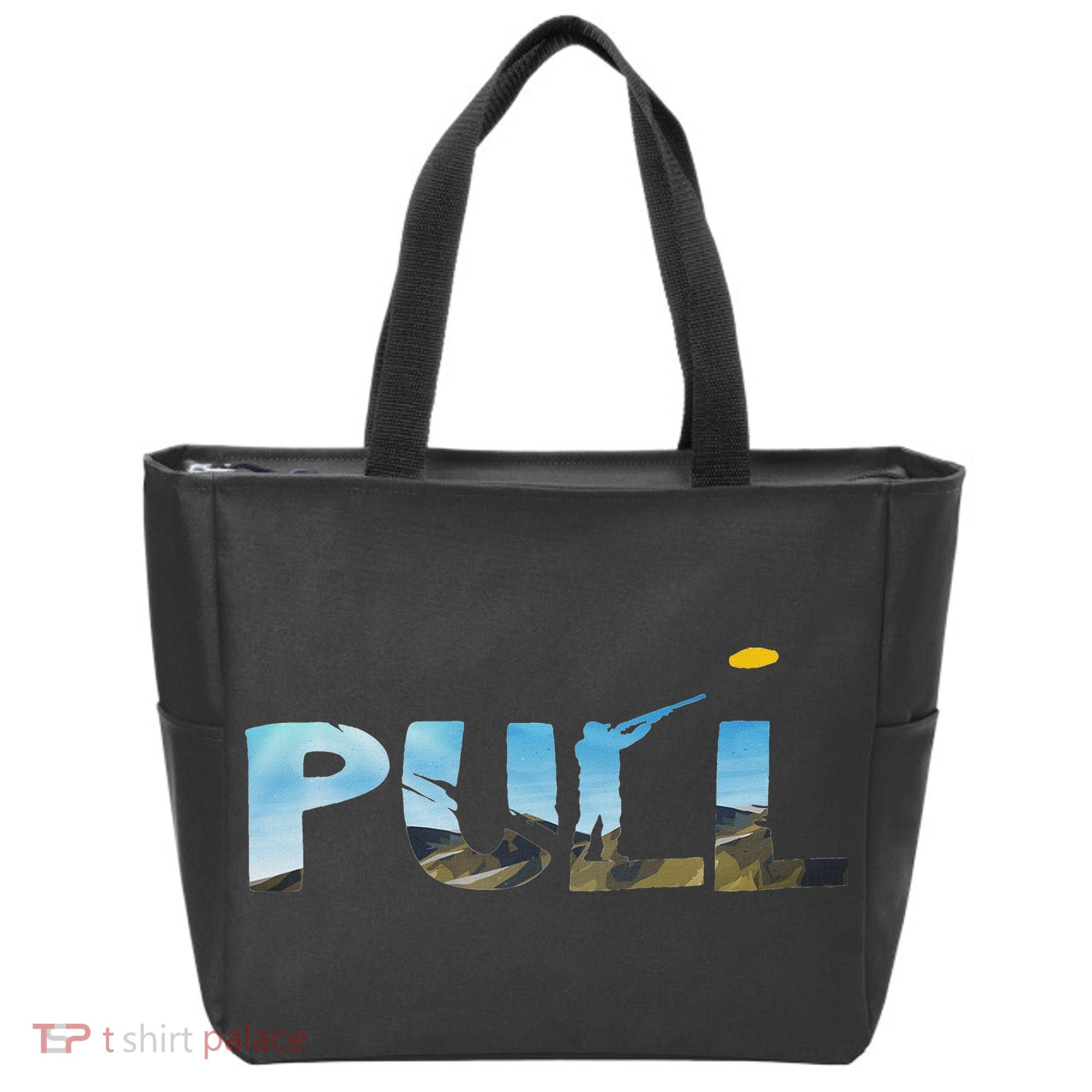 Skeet Trap Clay Pull Skeet Shooting Shooter Clay Shooting Tote Bag