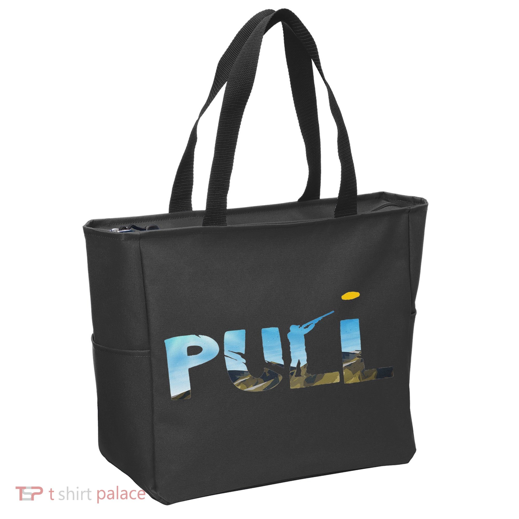 Skeet Trap Clay Pull Skeet Shooting Shooter Clay Shooting Tote Bag