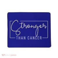 Stronger Than Cancer Pink Ribbon Breast Cancer Awareness Gift Mousepad thumb 0