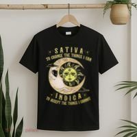 Sativa To Change The Things I Can Indica Accept The Things T-Shirt thumb 2
