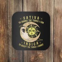 Sativa To Change The Things I Can Indica Accept The Things Coaster thumb 0