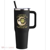 Sativa To Change The Things I Can Indica Accept The Things 40oz Vacuum Insulated Stainless Steel Travel Tumbler thumb 0