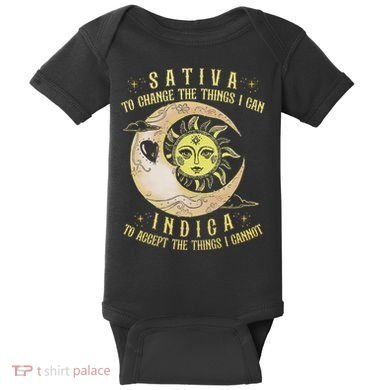 Sativa To Change The Things I Can Indica Accept The Things Baby Bodysuit