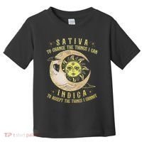 Sativa To Change The Things I Can Indica Accept The Things Toddler T-Shirt thumb 0