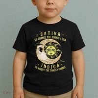 Sativa To Change The Things I Can Indica Accept The Things Toddler T-Shirt thumb 2