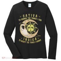 Sativa To Change The Things I Can Indica Accept The Things Women's Long Sleeve Shirt thumb 0
