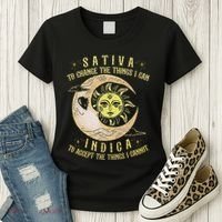 Sativa To Change The Things I Can Indica Accept The Things Women's T-Shirt thumb 3