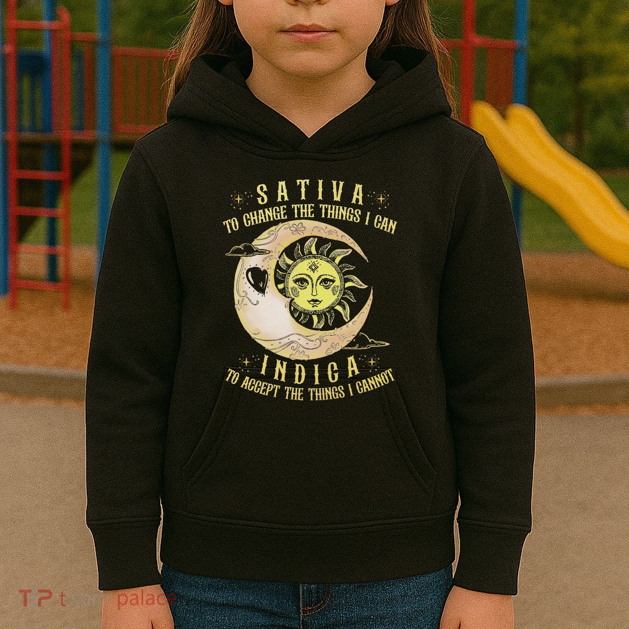 Sativa To Change The Things I Can Indica Accept The Things Kids Hoodie