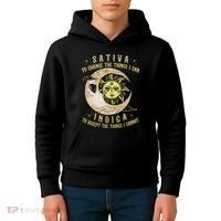 Sativa To Change The Things I Can Indica Accept The Things Kids Hoodie thumb 4