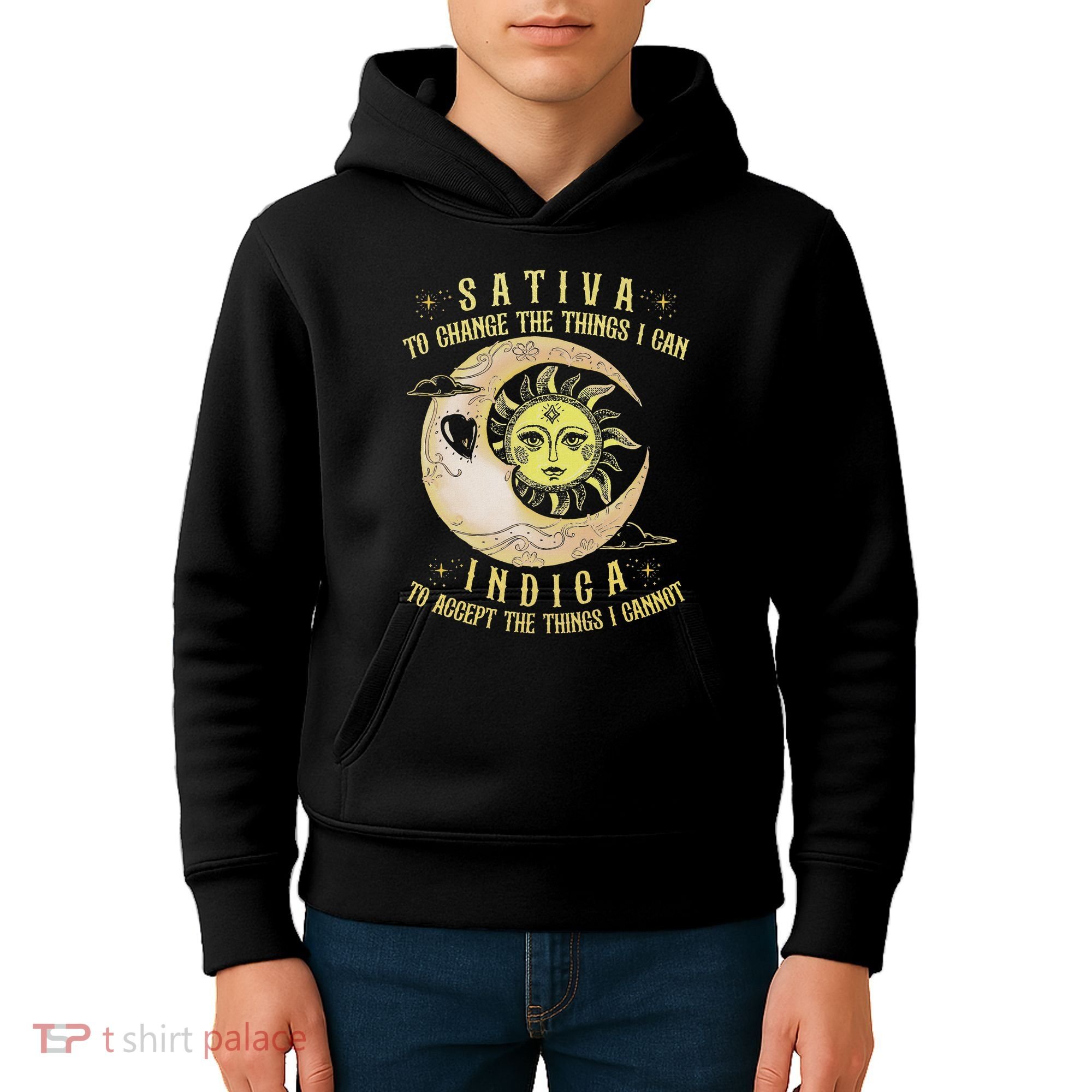 Sativa To Change The Things I Can Indica Accept The Things Kids Hoodie