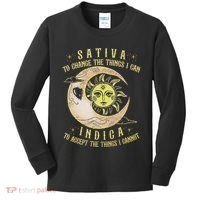 Sativa To Change The Things I Can Indica Accept The Things Kids Long Sleeve Shirt thumb 0