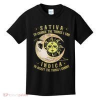 Sativa To Change The Things I Can Indica Accept The Things Kids T-Shirt thumb 0