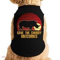 Save The Chubby Unicorns African Sunset Rhino Doggie Tank thumb 0