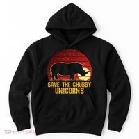 Save The Chubby Unicorns African Sunset Rhino Hoodie thumb 0