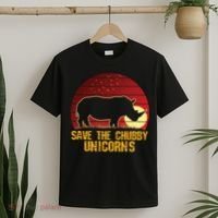 Save The Chubby Unicorns African Sunset Rhino T-Shirt thumb 2