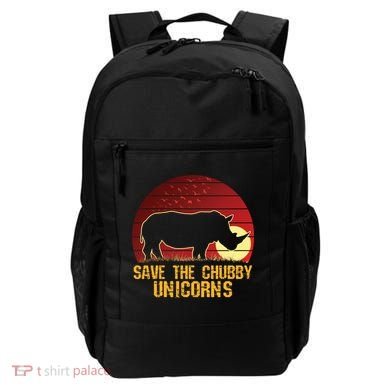 Save The Chubby Unicorns African Sunset Rhino Backpack