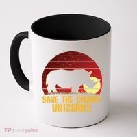 Save The Chubby Unicorns African Sunset Rhino Coffee Mug thumb 0