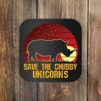 Save The Chubby Unicorns African Sunset Rhino Coaster thumb 0