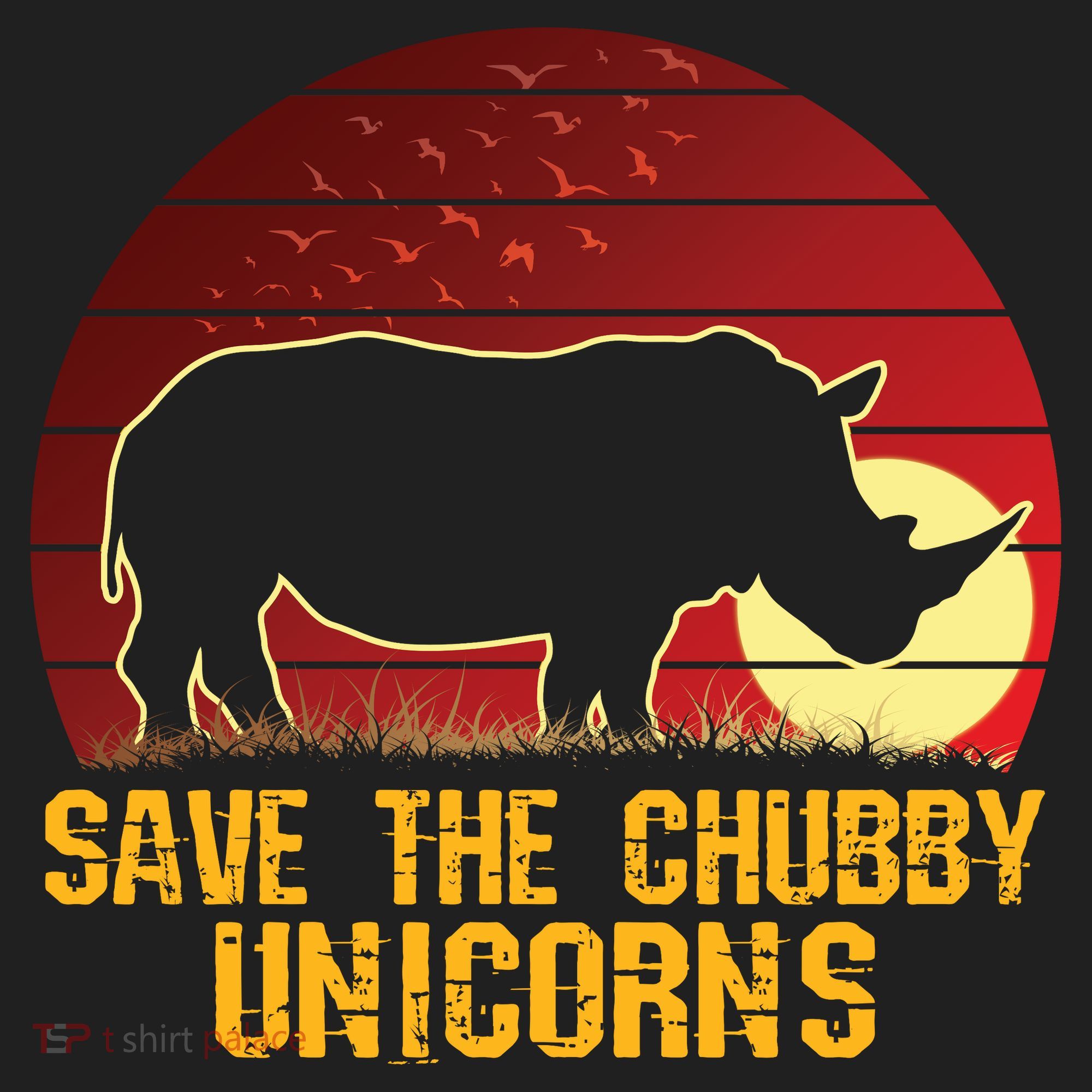 Save The Chubby Unicorns African Sunset Rhino Hat