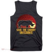 Save The Chubby Unicorns African Sunset Rhino Tank Top thumb 0