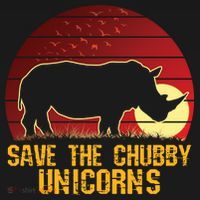 Save The Chubby Unicorns African Sunset Rhino Women's Long Sleeve Shirt thumb 2