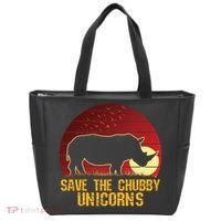 Save The Chubby Unicorns African Sunset Rhino Tote Bag thumb 0