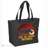 Save The Chubby Unicorns African Sunset Rhino Tote Bag thumb 2