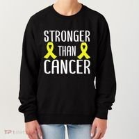 Stronger Than Cancer Sarcoma Cone Bladder Yellow Ribbon Gift Great Gift Women's Sweatshirt thumb 0