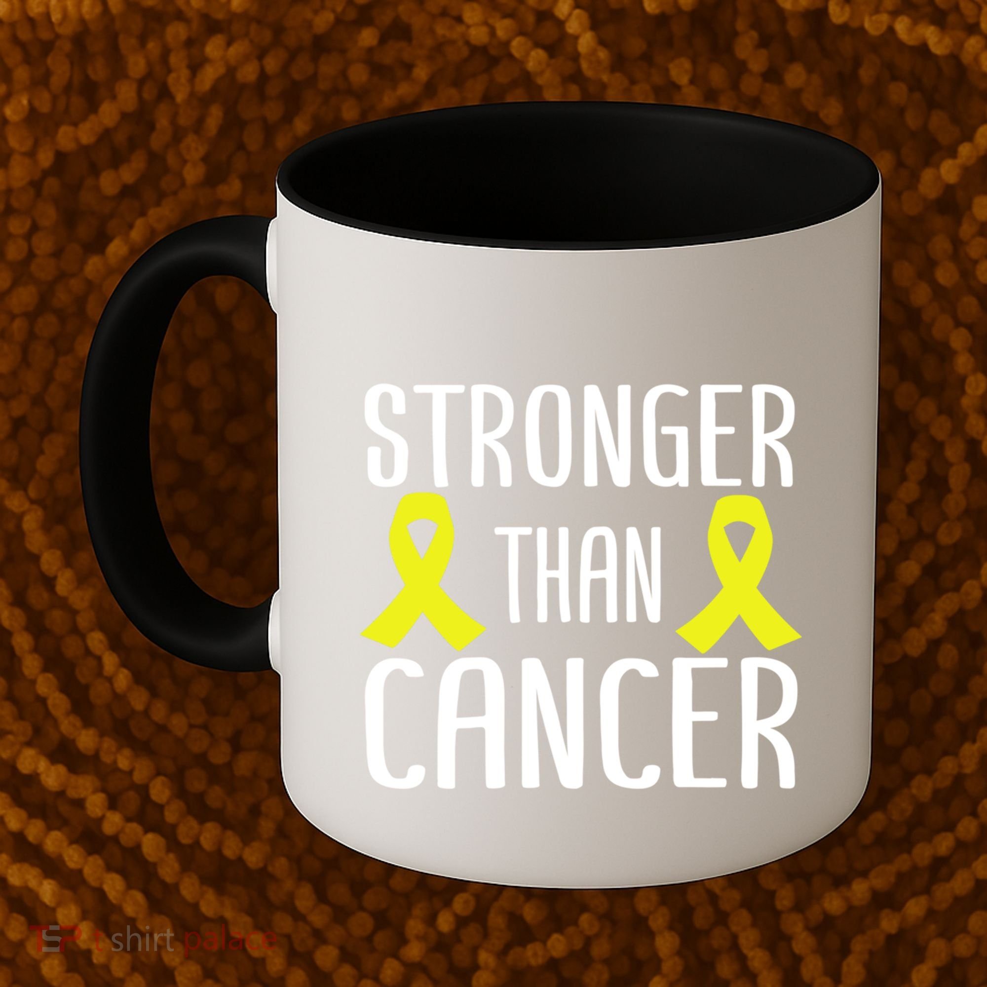 Stronger Than Cancer Sarcoma Cone Bladder Yellow Ribbon Gift Great Gift Coffee Mug