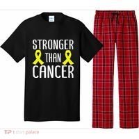 Stronger Than Cancer Sarcoma Cone Bladder Yellow Ribbon Gift Great Gift Pajama Set thumb 0