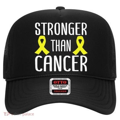 Stronger Than Cancer Sarcoma Cone Bladder Yellow Ribbon Gift Great Gift Hat