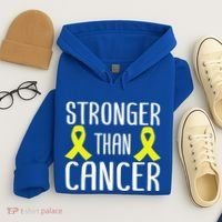 Stronger Than Cancer Sarcoma Cone Bladder Yellow Ribbon Gift Great Gift Hoodie thumb 4