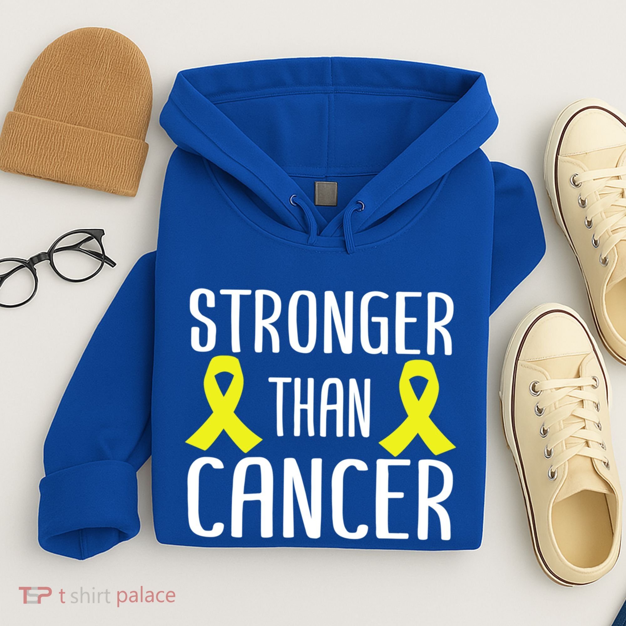 Stronger Than Cancer Sarcoma Cone Bladder Yellow Ribbon Gift Great Gift Hoodie