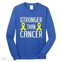 Stronger Than Cancer Sarcoma Cone Bladder Yellow Ribbon Gift Great Gift Long Sleeve Shirt thumb 0