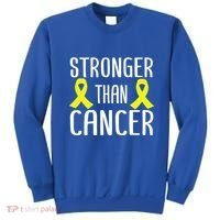 Stronger Than Cancer Sarcoma Cone Bladder Yellow Ribbon Gift Great Gift Sweatshirt thumb 0