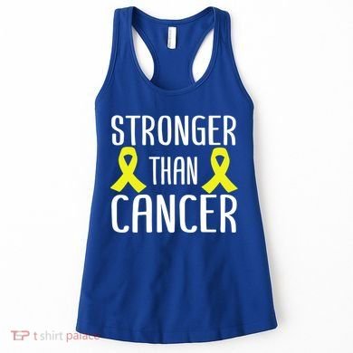 Stronger Than Cancer Sarcoma Cone Bladder Yellow Ribbon Gift Great Gift Women's Tank Top