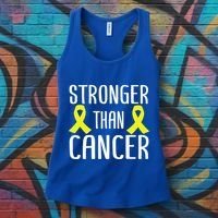 Stronger Than Cancer Sarcoma Cone Bladder Yellow Ribbon Gift Great Gift Women's Tank Top thumb 3
